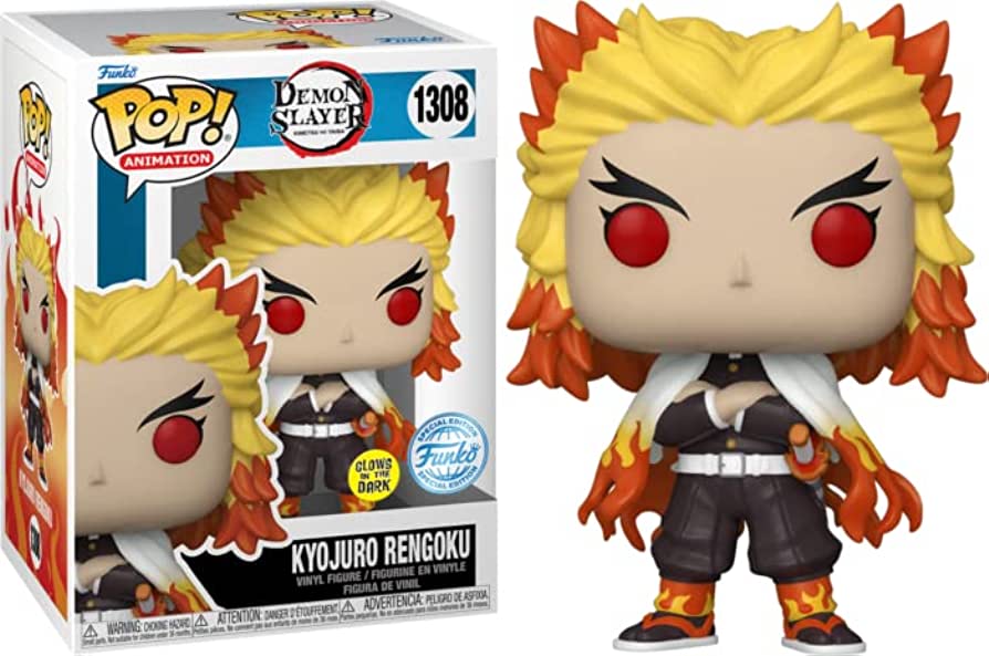 Funko POP! Demon Slayer - Rengoku #1308 GITD Pop Vinyl Figure - Pop Vinyl